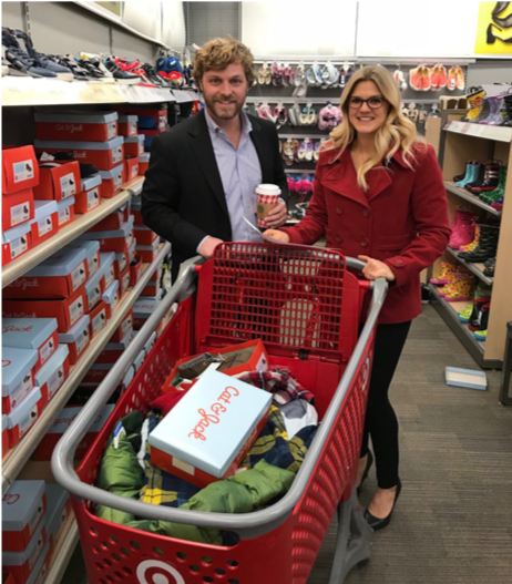 Zack Schuch shopping for Salvation Army